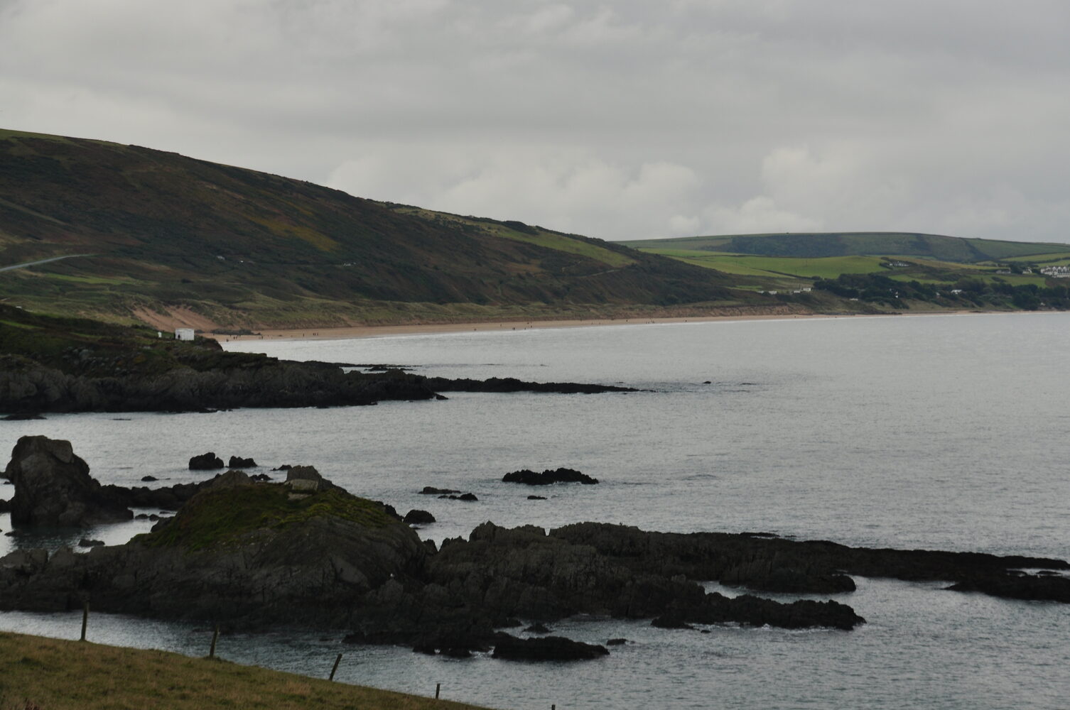 Woolacombe Sands viewed from Morte Point across the rocky North Devon coast