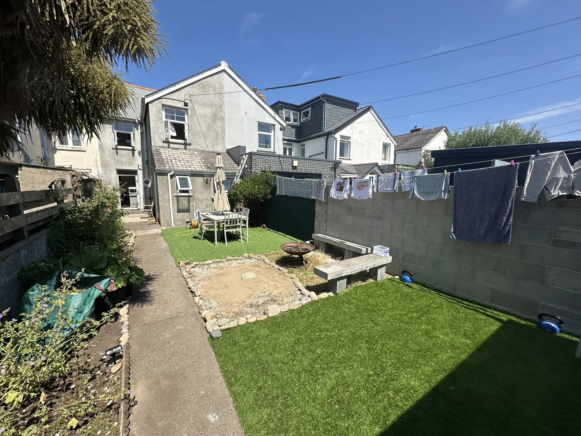 Private gated rear entrance leading into the garden at Bude Surf Shack